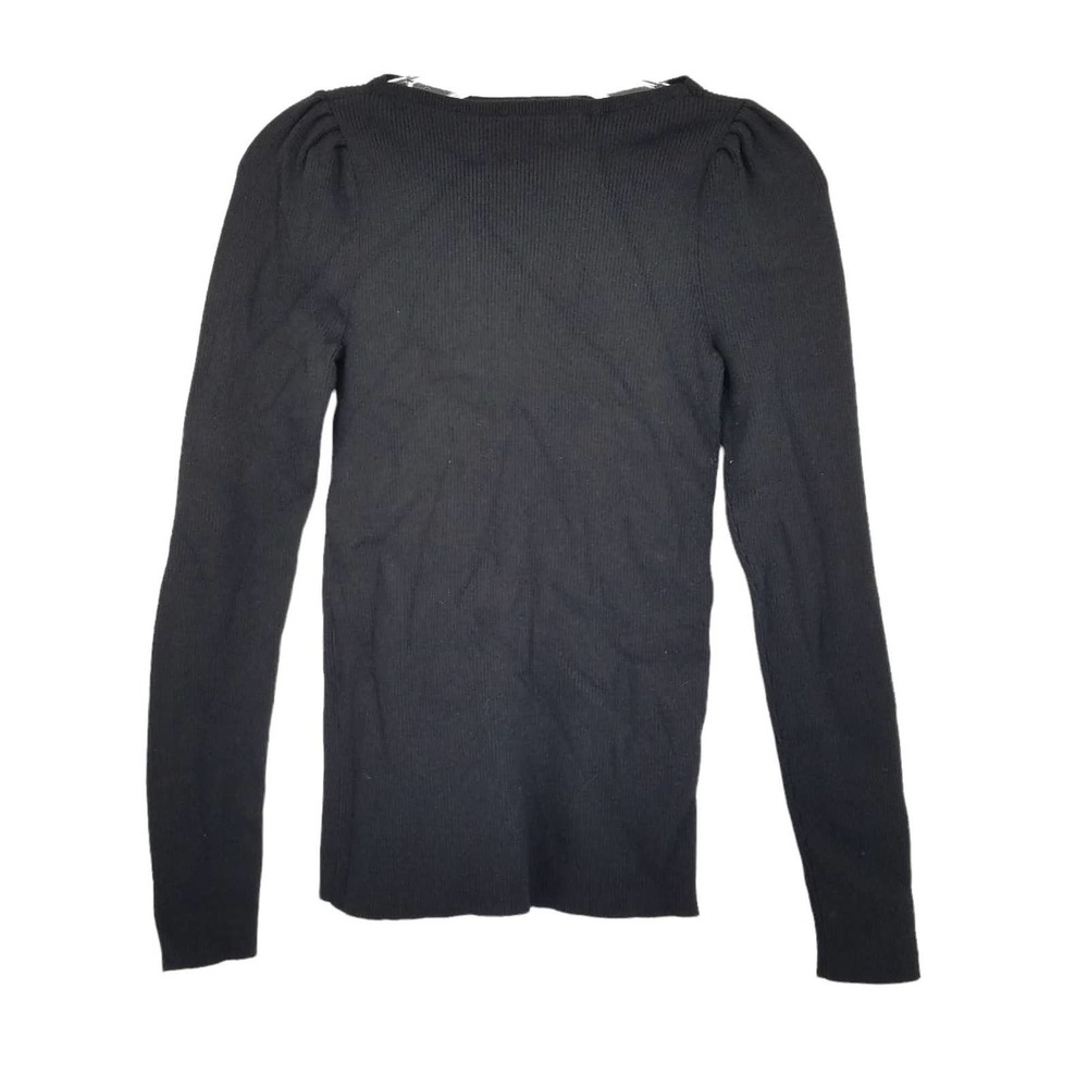 Ralph Lauren Puff Sleeve Boatneck Sweater in Black Size Petite Small NEW